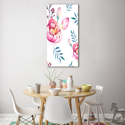 Tableau verre imprimé Pivoines