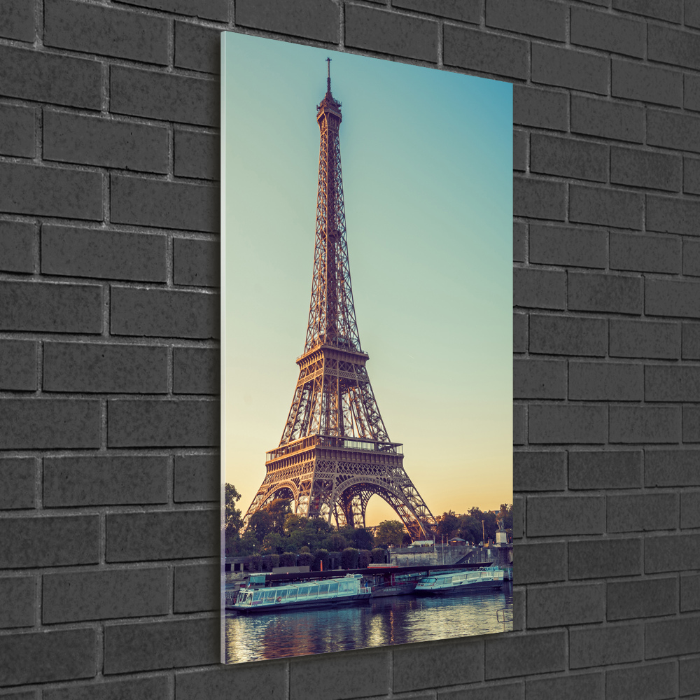 Tableau sur verre Tour Eiffel symbole de la France