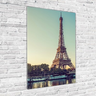 Tableau sur verre Tour Eiffel symbole de la France