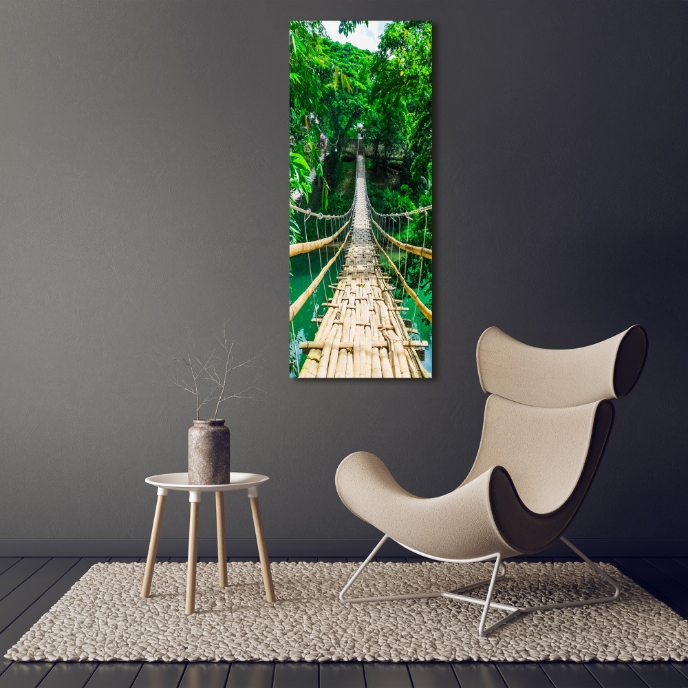 Tableau sur verre Pont de la jungle