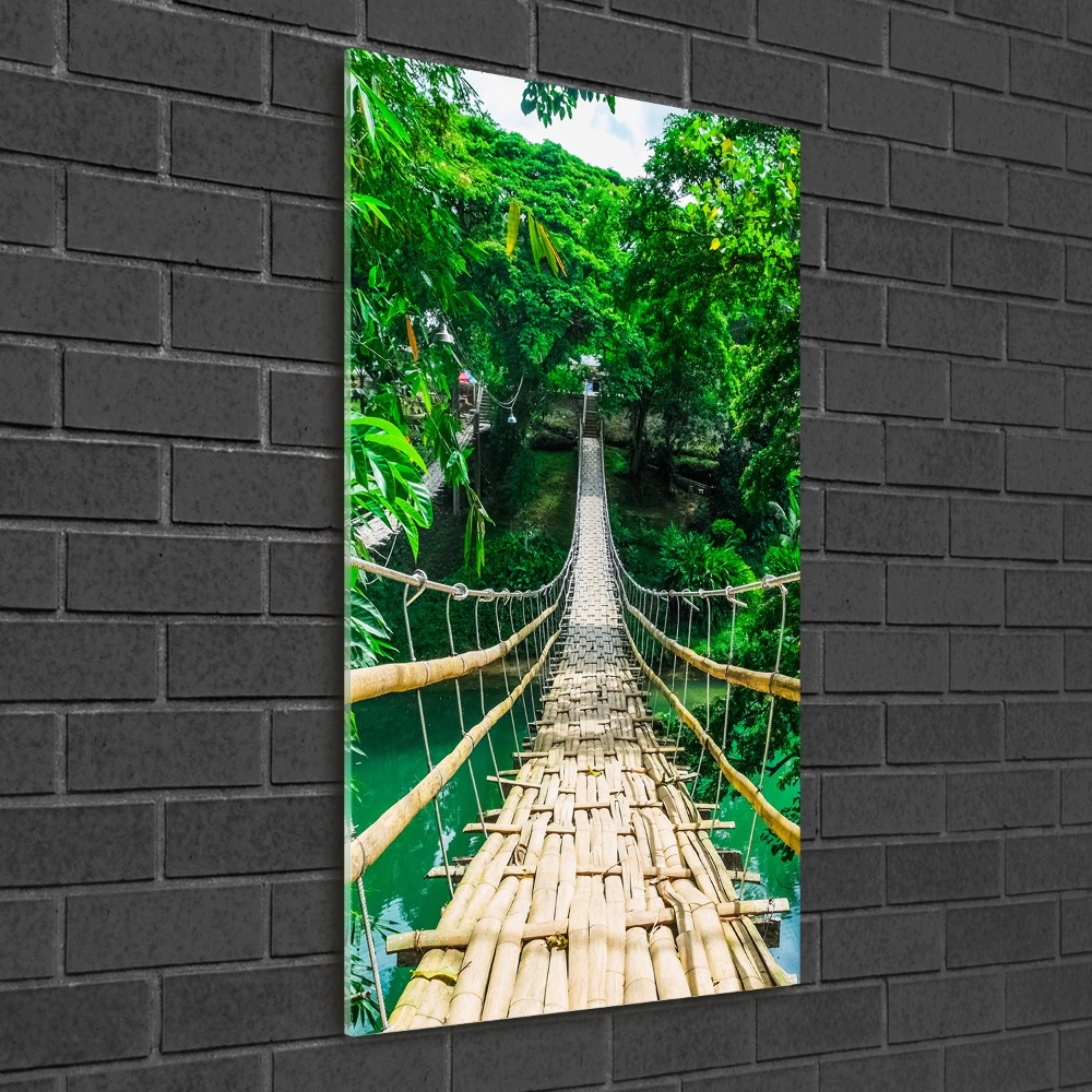 Tableau sur verre Pont de la jungle