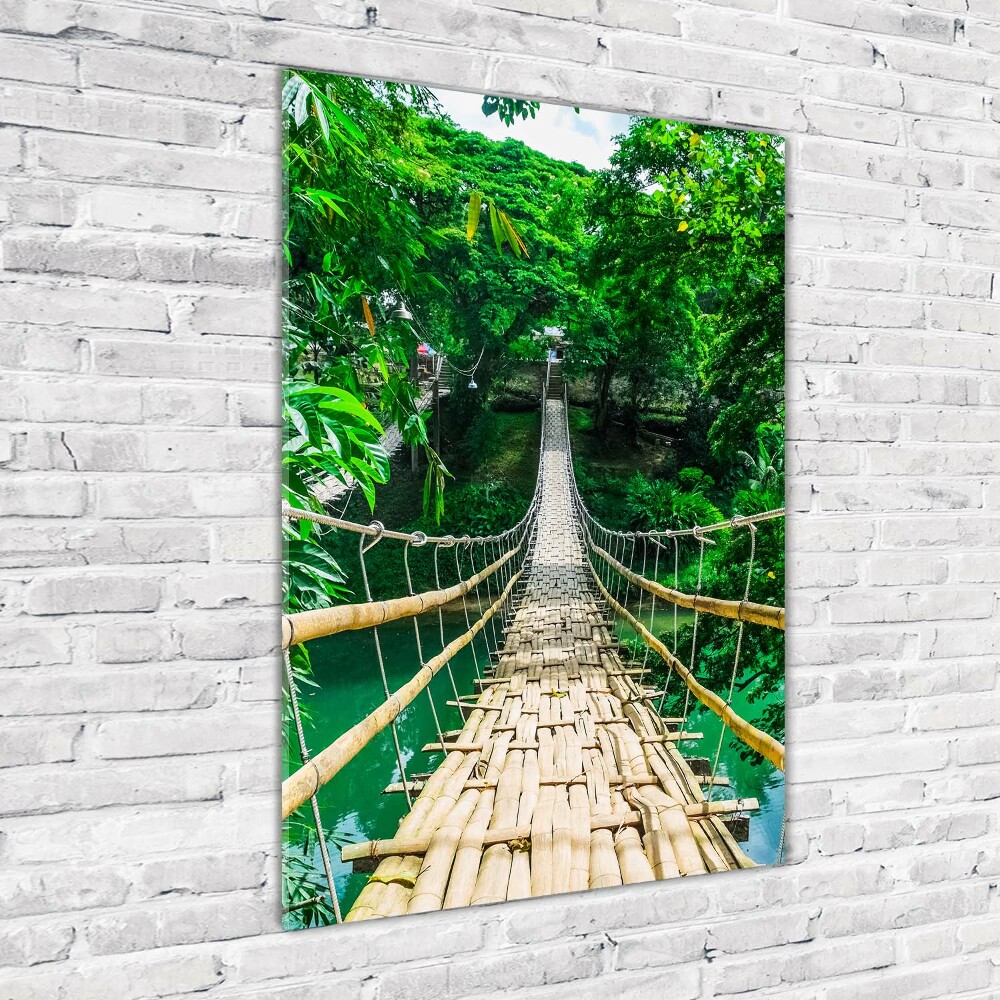 Tableau sur verre Pont de la jungle