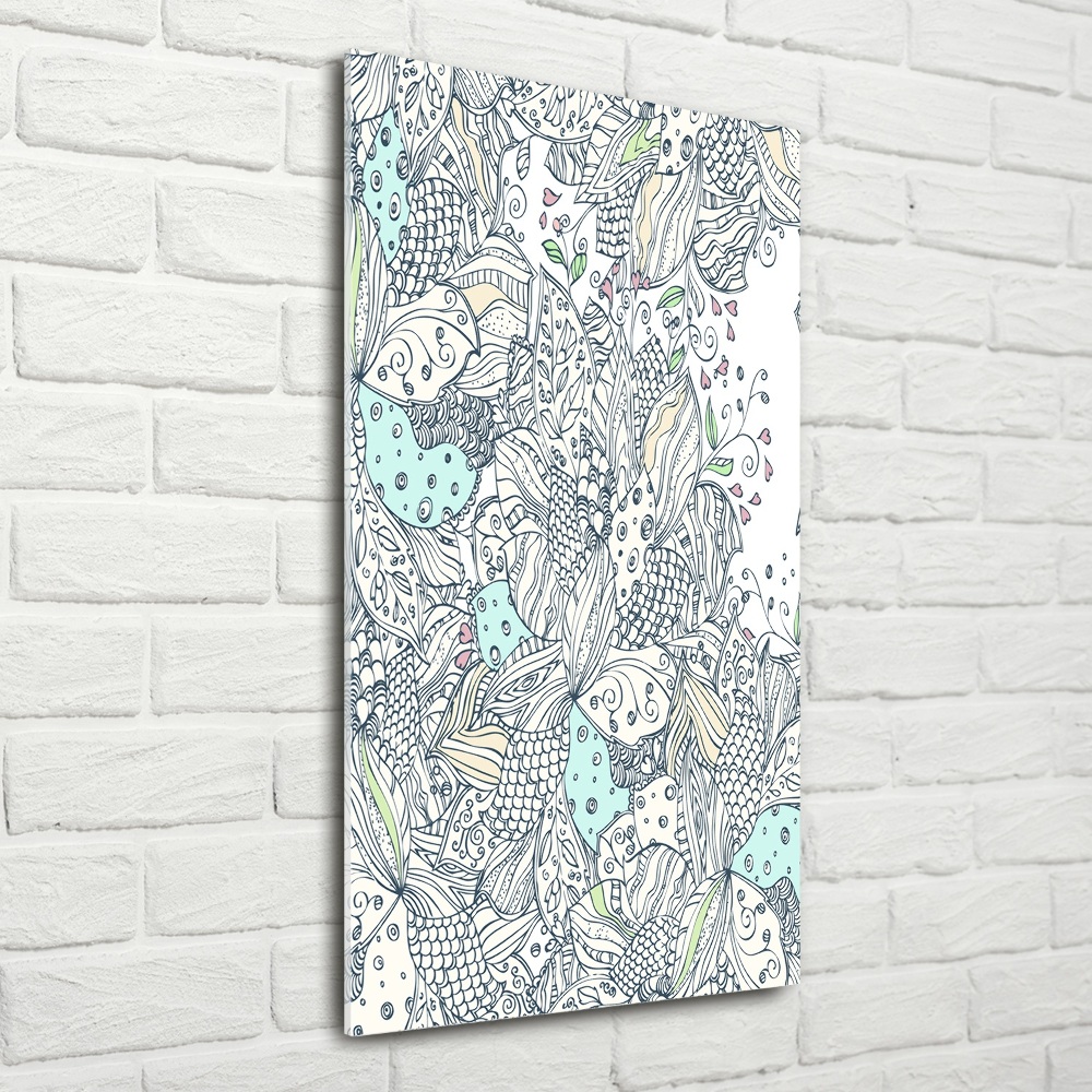 Tableau imprimé sur verre Design floral