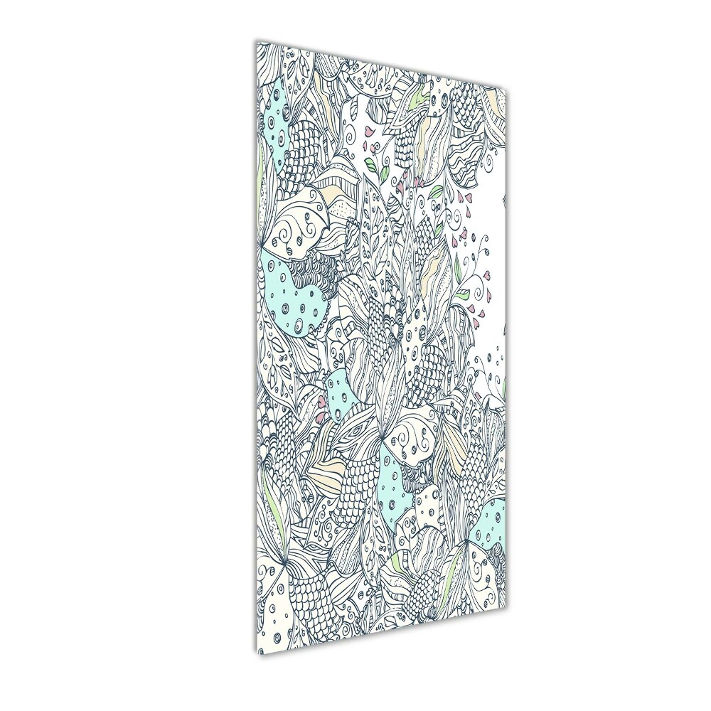 Tableau imprimé sur verre Design floral