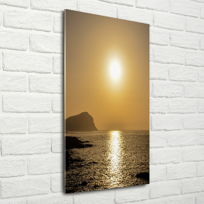 Tableau en verre Coucher de soleil sur la mer