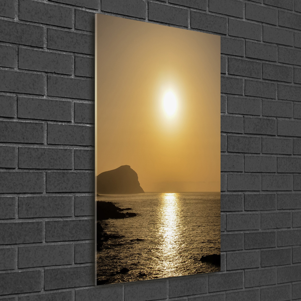 Tableau en verre Coucher de soleil sur la mer