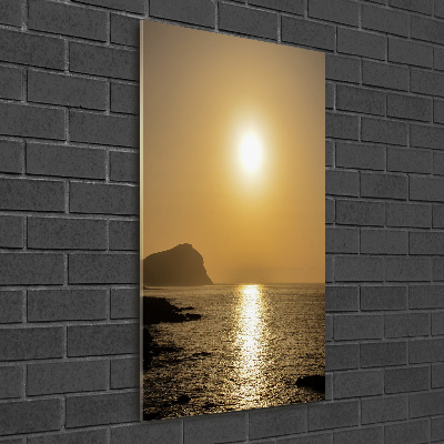 Tableau en verre Coucher de soleil sur la mer