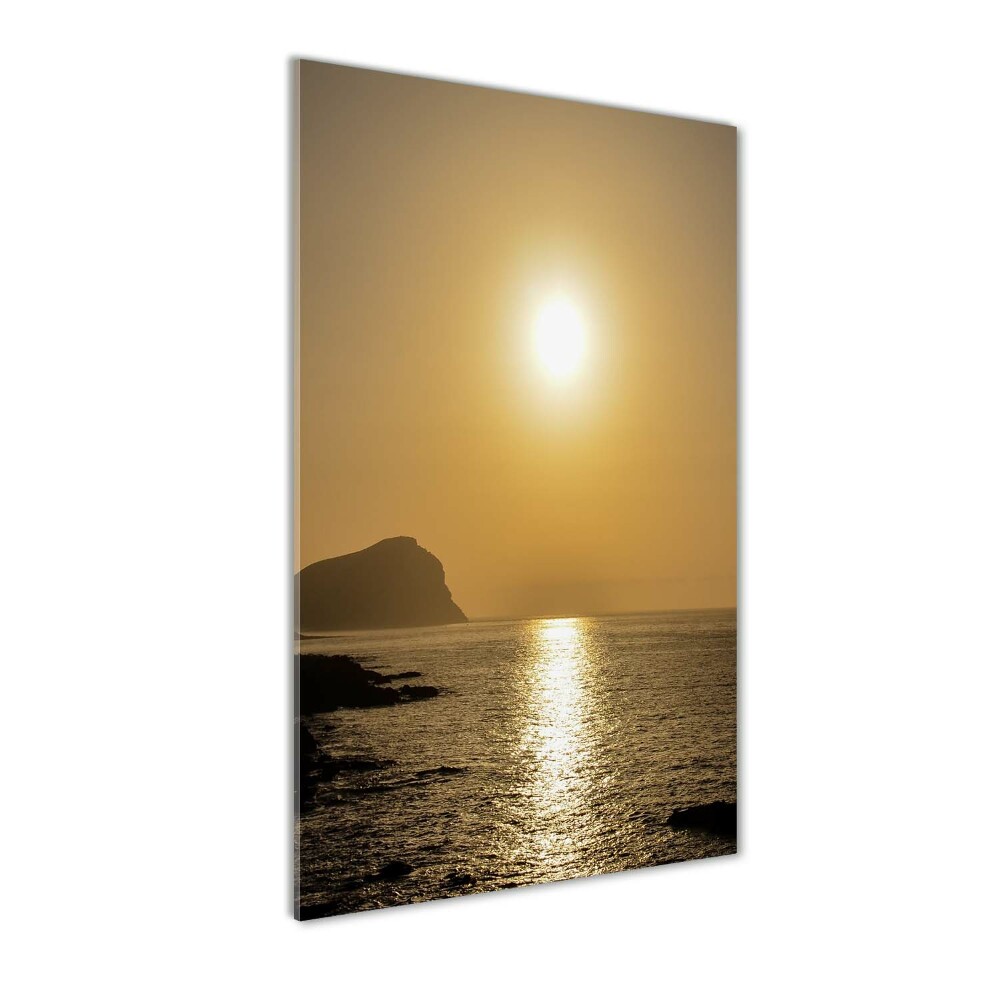 Tableau en verre Coucher de soleil sur la mer