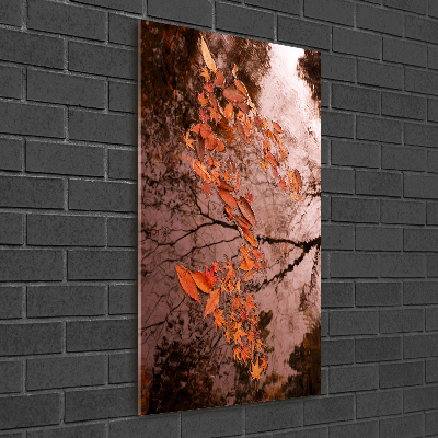 Tableau imprimé sur verre Feuilles d'automne