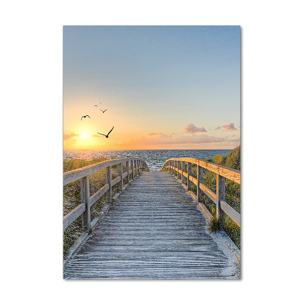 Tableau imprimé sur verre Chemin vers la plage