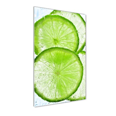 Tableau verre imprimé Citron vert sous l'eau