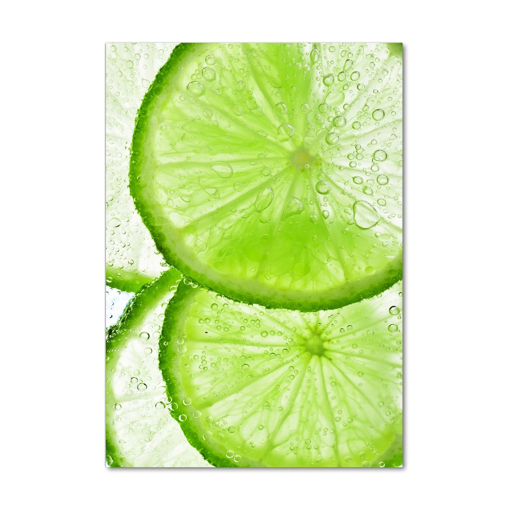 Tableau verre imprimé Citron vert sous l'eau