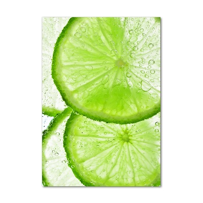 Tableau verre imprimé Citron vert sous l'eau