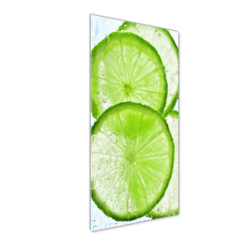 Tableau verre imprimé Citron vert sous l'eau