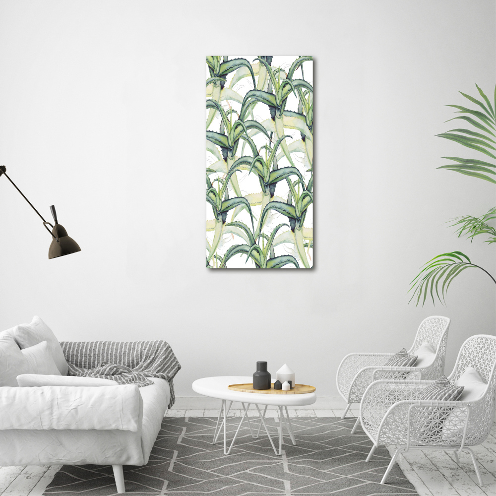 Tableau sur verre Aloe vera