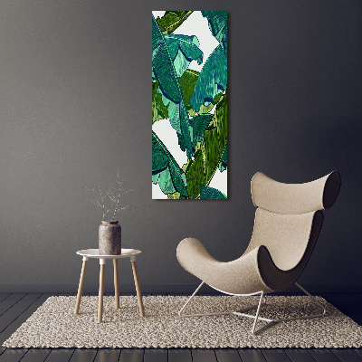 Tableau sur verre Feuilles de bananier