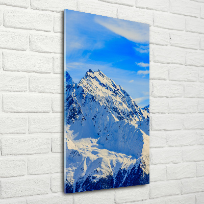 Tableau sur verre Montagnes en hiver