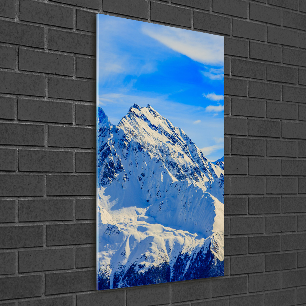 Tableau sur verre Montagnes en hiver