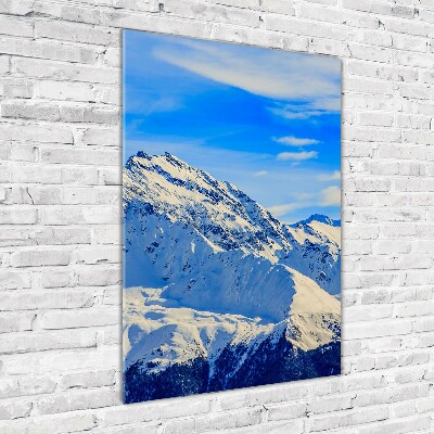 Tableau sur verre Montagnes en hiver