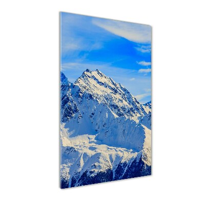 Tableau sur verre Montagnes en hiver