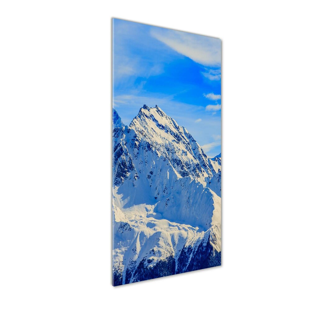 Tableau sur verre Montagnes en hiver