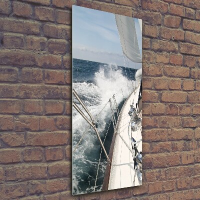 Tableau en verre Yacht en mer