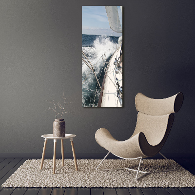 Tableau en verre Yacht en mer