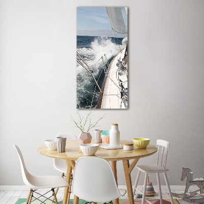 Tableau en verre Yacht en mer