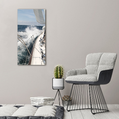 Tableau en verre Yacht en mer