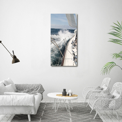 Tableau en verre Yacht en mer