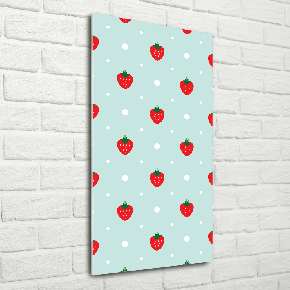 Tableau photo sur verre Les fraises