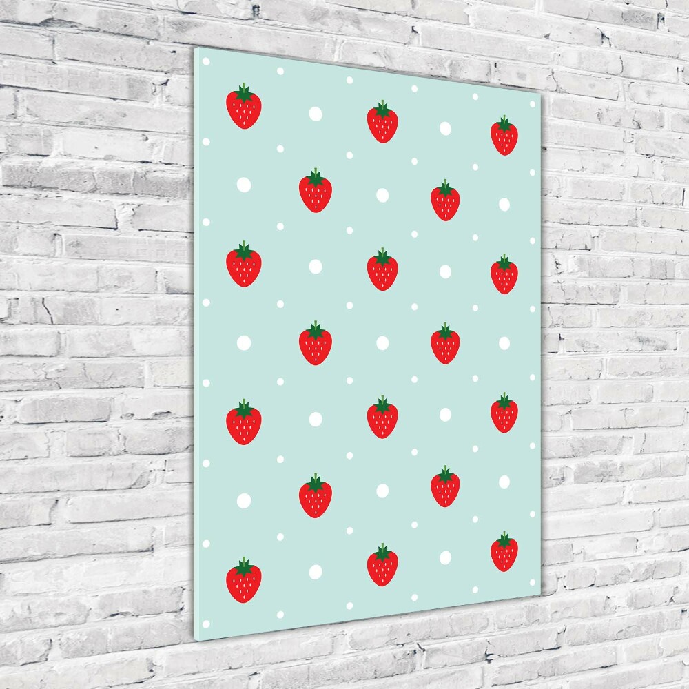 Tableau photo sur verre Les fraises