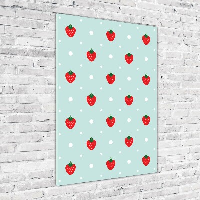 Tableau photo sur verre Les fraises