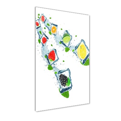 Tableau photo sur verre Fruits et glace