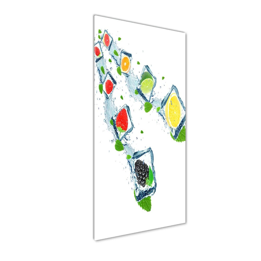 Tableau photo sur verre Fruits et glace