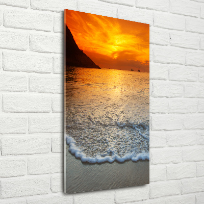 Tableau imprimé sur verre Coucher de soleil