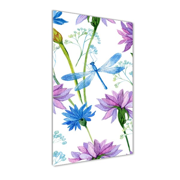 Fleurs et libellules