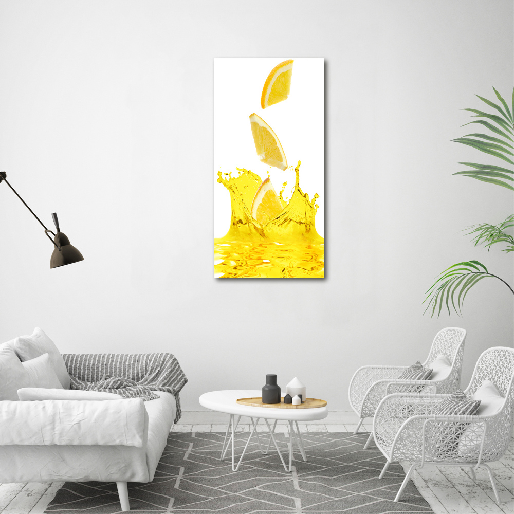 Tableau sur verre Jus de citron