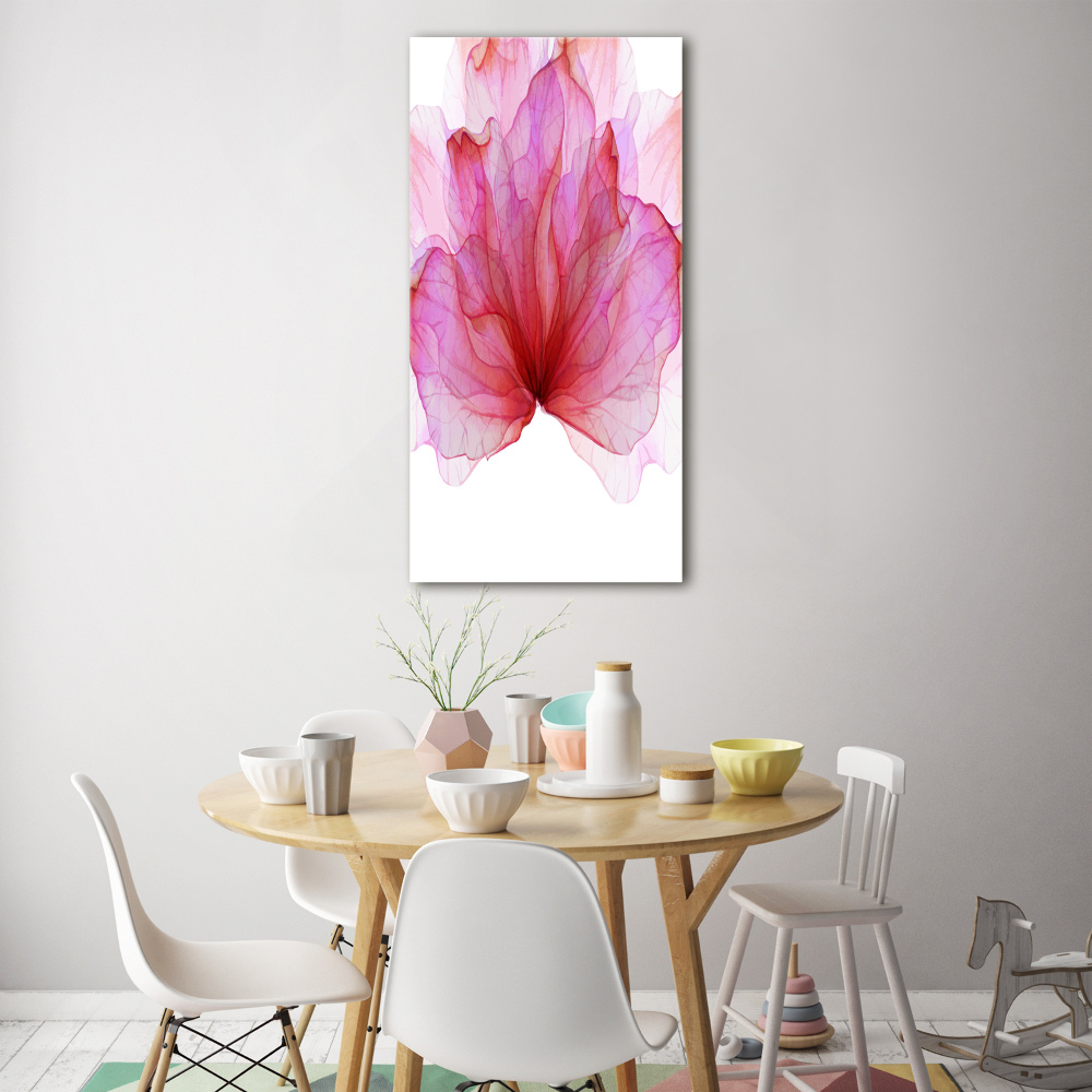 Tableau en verre Fleur rose