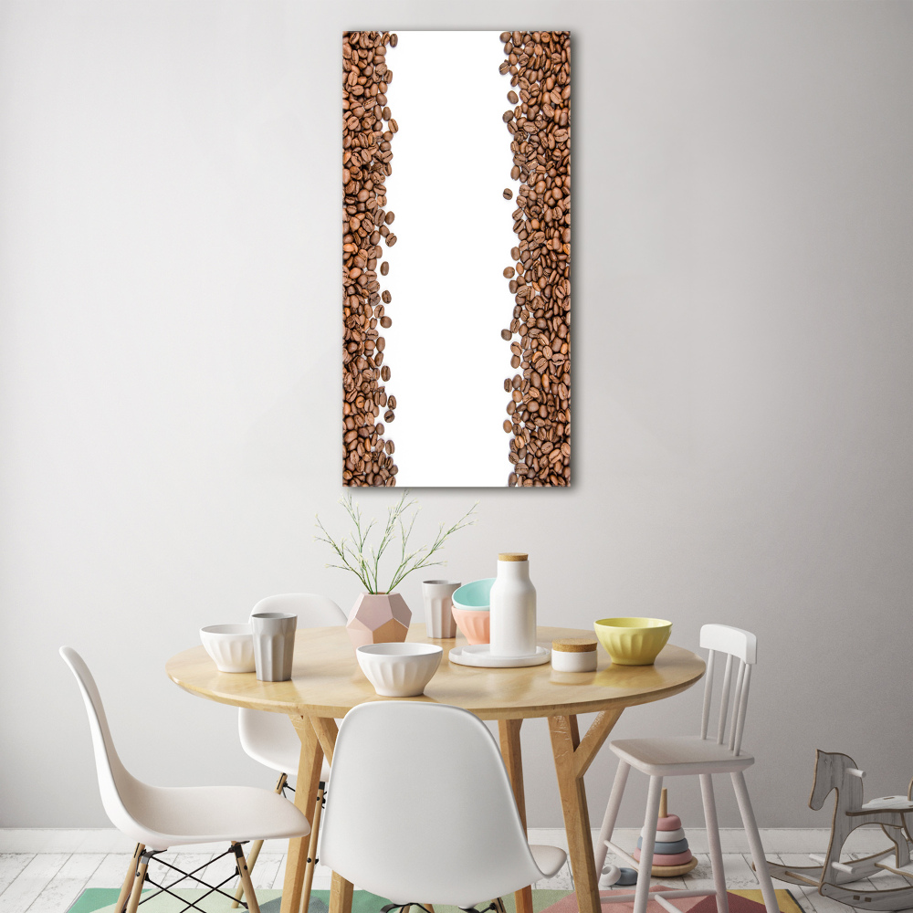 Tableau en verre Grains de café