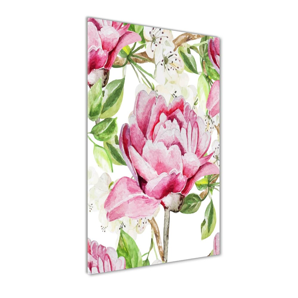 Tableau photo sur verre Pivoine