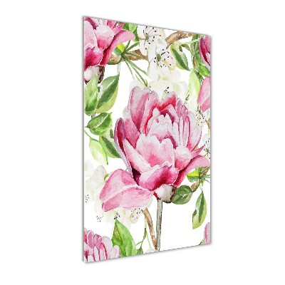 Tableau photo sur verre Pivoine