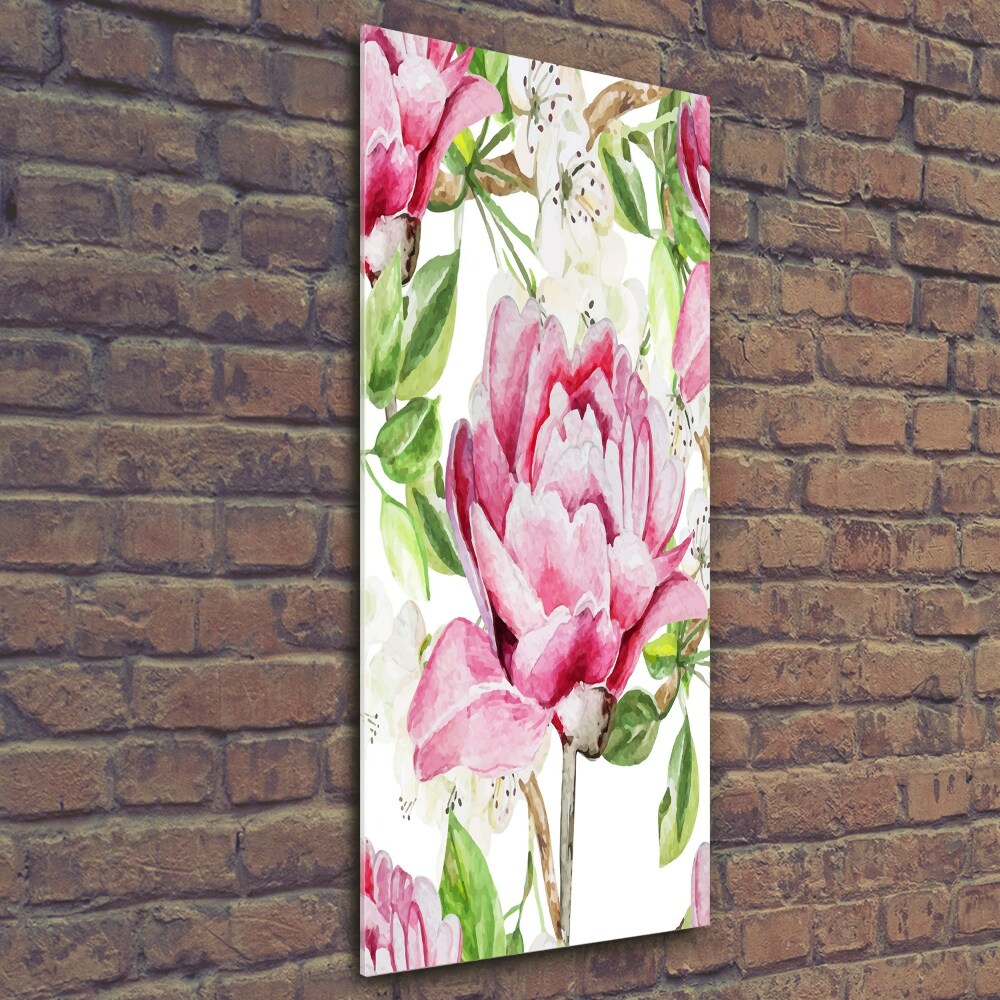 Tableau photo sur verre Pivoine