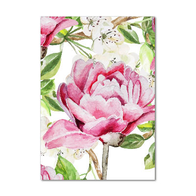 Tableau photo sur verre Pivoine