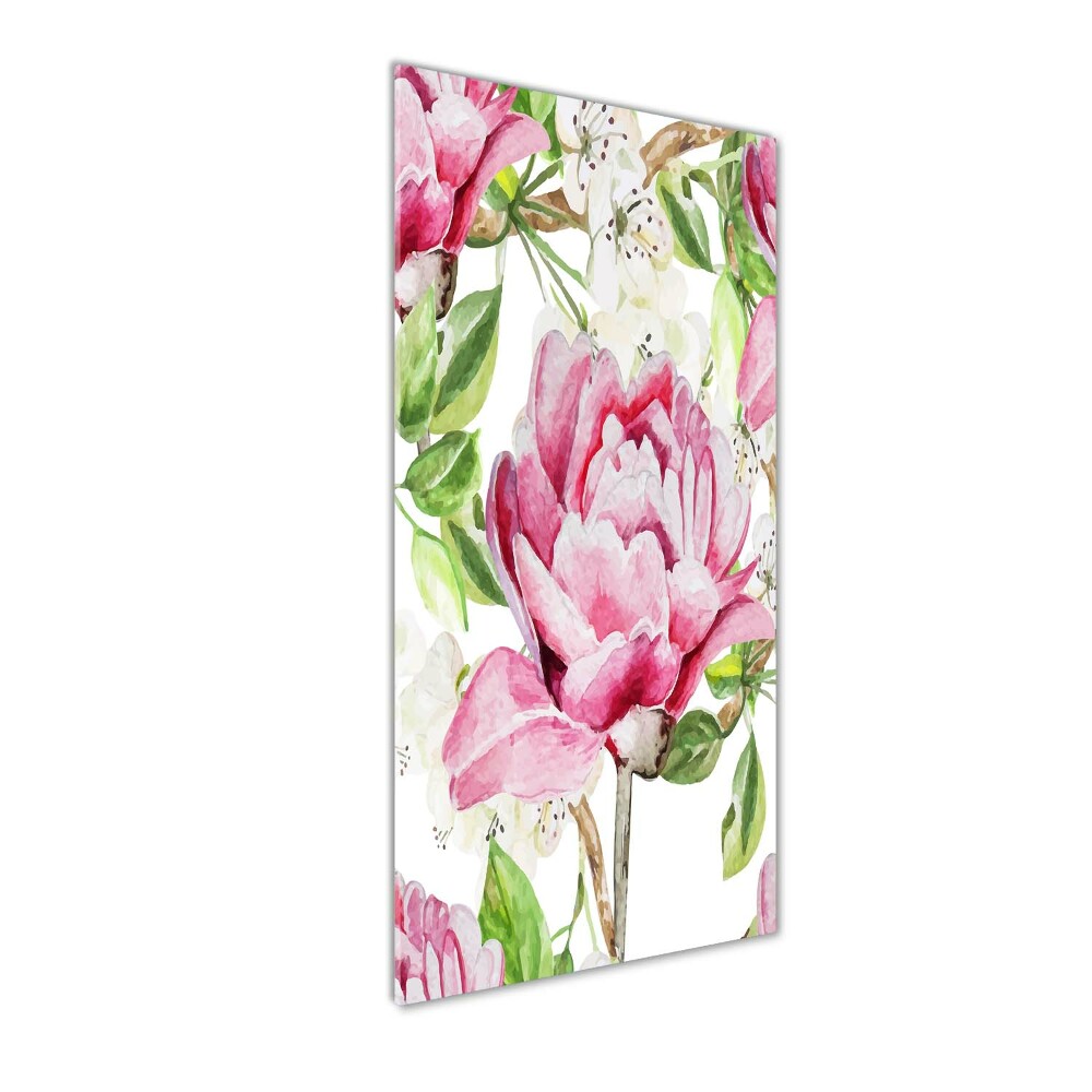 Tableau photo sur verre Pivoine