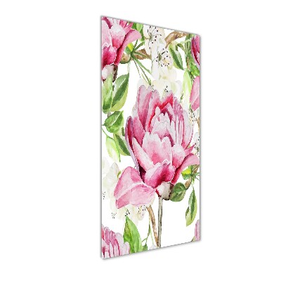 Tableau photo sur verre Pivoine