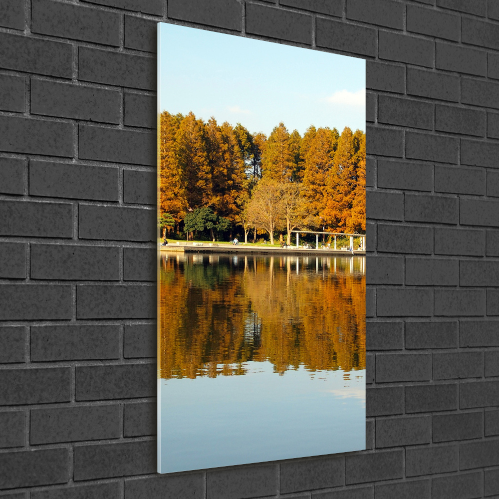 Tableau photo sur verre Parc en automne