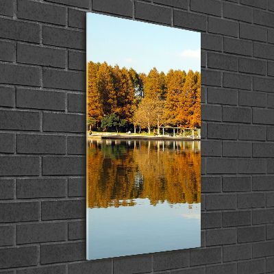 Tableau photo sur verre Parc en automne