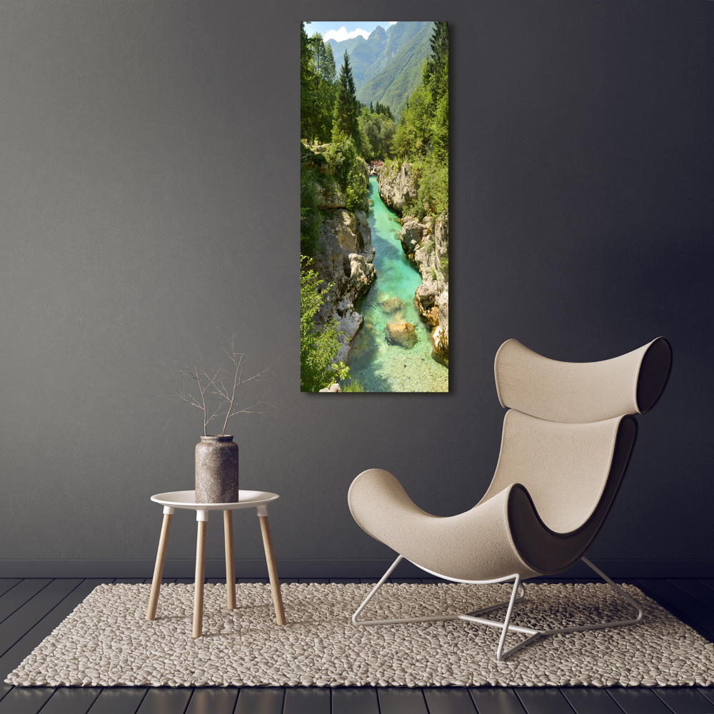 Tableau sur verre Ruisseau de montagne