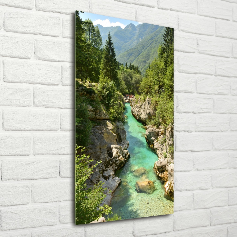 Tableau sur verre Ruisseau de montagne